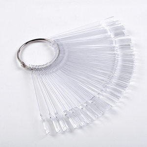 50pcs Slight Transparent Fan Nail Color Chart <b>Gel</b> Polish Display Swatch Card Set - Product Image 6