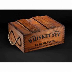 Juego de Vasos de Whisky Cuadrados Reutilizables con Logotipo Personalizado, en Caja de Madera, Regalo para Hombre, Regalo Empresarial - Product Image 5
