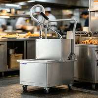 Chariot de filtration d'huile alimentaire de qualité commerciale : Prolonge la durée de vie de l'huile de cuisson