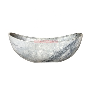 Moderna banheira de pedra de mármore autônoma Forma Oval <span class=keywords><strong>1</strong></span> pessoa Spa Massagem Praça Oval inclui escorredor para cozinha Villa Park - Product Image 4