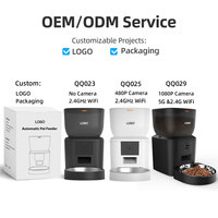 Comedero Automático para Mascotas con Cámara HD 1080P, 4L, WiFi 5G, Control por Aplicación Tuya, Dispensador de Comida para Perros y Gatos