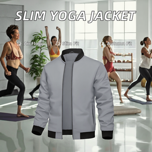 Chaquetas Deportivas de Otoño para Hombre, Transpirables, para Yoga, Manga Larga, Cierre Completo, Cuello Alto, Ropa Deportiva Holgada - Product Image 2