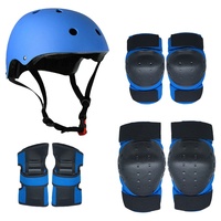 Ensemble de Protections Sportives 7-en-1 pour Adultes et Enfants, Casque, Genouillères et Coudières pour Trottinette, Skateboard, Patins à Roulettes – Protection Complète