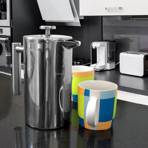 OEM 100% de acero inoxidable de prensa de café francés de <span class=keywords><strong>doble</strong></span> pared 32 oz <span class=keywords><strong>Espresso</strong></span> y tetera - Product Image 5