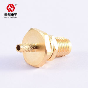 11 Hex IP54 Wasserdichtes Weibliches RF-Koaxial-Crimp-Kabel Messinggehäuse Phosphorbronze-Kontakte Vergoldet Salzsprühprüfung 48 Stunden - Product Image 3