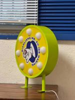 Caja de luz 3D personalizada para publicidad, luz luminosa curva, letrero de barbería, decoración de cafetería, nuevo