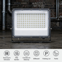 Projecteur LED OUTLUX E037 100W en aluminium haute luminosité, étanche IP65, pour entrepôt et éclairage extérieur