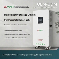 Batterie LiFePO4 murale 51,2 V 200 Ah avec BMS intelligent intégré et onduleur intégré pour système d'énergie solaire domestique et alimentation de secours