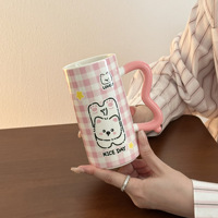 Lelyi Ins Style mignon lapin en céramique tasse à eau tasse bureau café petit déjeuner lait tasse cadeau
