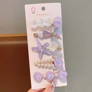 กิ๊บติดผมหางนางเงือกทำจากอัลลอยสำหรับเด็กกิ๊บติดผมหน้าม้าเจ้าหญิงสำหรับเด็กผู้หญิงสไตล์หวาน - Product Image 4