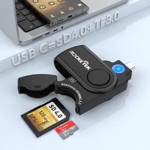 الكل في واحد هاتف محمول نوع C OTG ID CAC EMVالاتصال SD TF بطاقة SIM ISO 7816 قارئ البطاقة الذكية USB للاندرويد مع مشغل