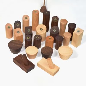 Estante Rectangular de nogal para colgar en la pared, dormitorio, baño, cocina, receptor, ropa, toalla, sombrero, gancho para equipaje - Product Image 1