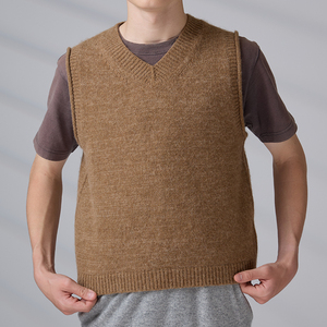 Chaleco de Lana para Estudiantes, Chaleco sin Mangas con Cuello en V, Chaleco de Punto Informal para Niños, Fábrica de Suéteres ODM - Product Image 4