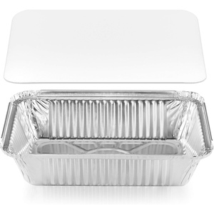 1000 Packs 2.25LB PP Plastic Oblong Food Grade Disposable <b>Foil</b> <b>Container</b> with Plastic Lid Wholesale - Product Image 4