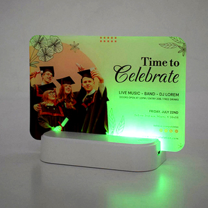 HTPmart Sublimation Acrylic <strong>Photo</strong> <strong>Frames</strong> <strong>5</strong> <strong>X</strong> <strong>7</strong> in LED Light Panels with Plastic Base 7Colors Light Rechargeable &amp; USB Models - Product Image 5