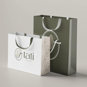 ถุงกระดาษพรีเมียมสั่งทำพิเศษสำหรับใส่เสื้อผ้า ถุงช้อ<span class=keywords><strong>ป</strong></span><span class=keywords><strong>ป</strong></span>ิ้ง และถุงของขวัญ พร้อมหูหิ้วเชือกฝ้าย ขนาดสั่งทำได้ พิมพ์ลายเคลือบด้าน - Product Image 3