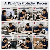 Jouet en peluche expressif et câlin, compagnon doux et engageant, partenaire d'esprit et d'âme, réactif aux émotions