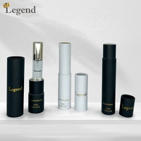 Boîte cylindrique vide en papier blanc et noir personnalisée pour tube de parfum de 10 ml, boîte ronde pour flacon d'huile essentielle ou de Cologne de 12 ml, emballage
