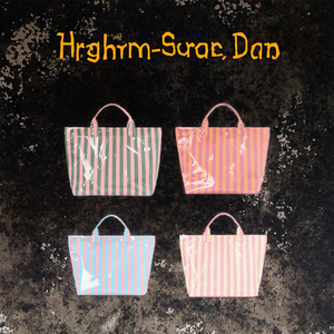 Bolsos de hombro para mujer con estampado de rayas y cadenas bordadas, bolsos de gran capacidad, portátiles, impermeables, de PVC para viajes, verano y otoño - Product Image 3