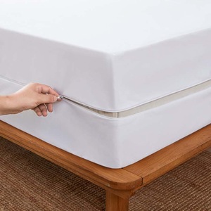 Protège-matelas imperméable en jersey tricoté pour hôtel, motel, resort, maison d'hôtes, tailles Queen et King, <span class=keywords><strong>anti</strong></span>-punaises <span class=keywords><strong>de</strong></span> <span class=keywords><strong>lit</strong></span>, en polyester, lavable en machine - Product Image 3