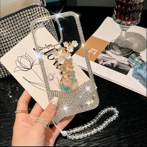 เคสมือถือแจกันพลอยเทียมหรูหราพร้อมสายคล้องลูกปัดคริสตัลเคสโทรศัพท์สำหรับ <span class=keywords><strong>iPhone</strong></span> 15 14 Samsung S24 <span class=keywords><strong>S23</strong></span> A34 A54 - Product Image 4
