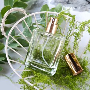 Wholesale Luxury Recyclable Square Shape Flat Shoulder Clear Glass Mist Sprayer <b>Perfume</b> <b>Bottle</b> <b>30ml</b> 1oz - Product Image 3