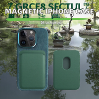 Étui magnétique en TPU avec logo personnalisé en couleur pour iPhone 14 15 16 Pro Max, porte-cartes magnétique puissant pour téléphone, porte-cartes d'identité et de crédit
