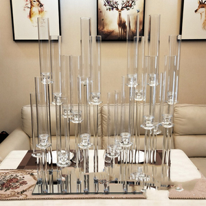 Sparkling Crystal <b>Wedding</b> <b>Candle</b> Holder Elegant Tabletop Decor For <b>Wedding</b> Reception Bridal Shower - Product Image 3