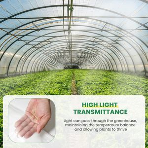 <b>Greenhouse</b> <b>Plastic</b> Sheeting 6.5 X 19.6 Ft 6 Mil Clear UV Resistant Polyethylene Film For Farms And Gardens - Product Image 2