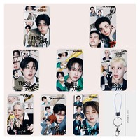 Stray Kids RUN IT THIS & THAT Tempat Kartu Retractable dengan Gantungan Kunci Lanyard Bangchan Felix Bus Subway Access ID Badge Case Hadiah