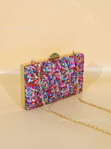 Fashion New Horizontal Square Sunflower Fully Diamond-<b>studded</b> Exquisite Polyester Evening Clutch Party Handheld <b>Bag</b> - Product Image 5