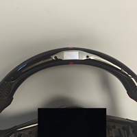 Volant à LED en fibre de carbone en cuir demi-perforé pour VW Volkswagen Golf R 6 7 7.5 8 MK8 MK7 8R Gti Gtd Passat CC Jetta