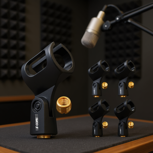 Soporte de Micrófono con Clip de 5 Núcleos, 6 Piezas, Soporte Antivibratorio de Metal, Adaptador Universal Ajustable con Tornillo Macho de 5/8 Pulgadas para Micrófono - Product Image 2