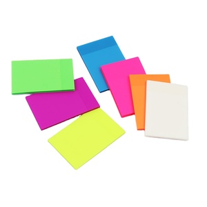 Foska Fournitures de bureau Bloc-notes adhésif fluorescent haute transparence, 50 feuilles, adhésif puissant, imperméable, pour prendre des notes - Product Image 1