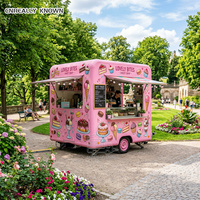 Remorque à café remorquable entièrement équipée, camion de crème glacée, camion de restauration certifié CE, cuisine mobile pour sandwichs