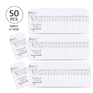 Tùy chỉnh kích thước 500Pcs Cảm ơn bạn treo tag nhãn giấy các tông vải cho hàng hóa nhỏ trang trí đám cưới cho Diy may thẻ - Product Image 6