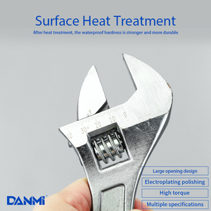 DANMI, venta al por mayor, herramienta de hardware, llaves de Tornillo de acero al carbono, llave ajustable Europea de doble burbuja - Product Image 4