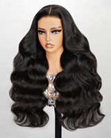 Wig rambut manusia Vietnam asli 13x6, gelombang natural, wig lace front, rambut manusia grosir, wig lace frontal HD tanpa lem untuk wanita kulit hitam