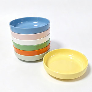 Plato Redondo de Melamina de Grado Alimenticio, Multicolor, Resistente a los Golpes y al Calor, Ideal para Postres, Aperitivos y Bocadillos - Product Image 2
