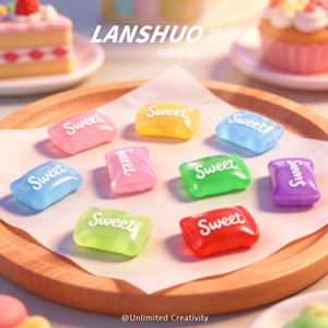 Lanshuo Sweet Candy Themed Pendants Zinc Alloy Mini Food Charms For DIY Jewelry Unisex Gift Decorations - Product Image 1