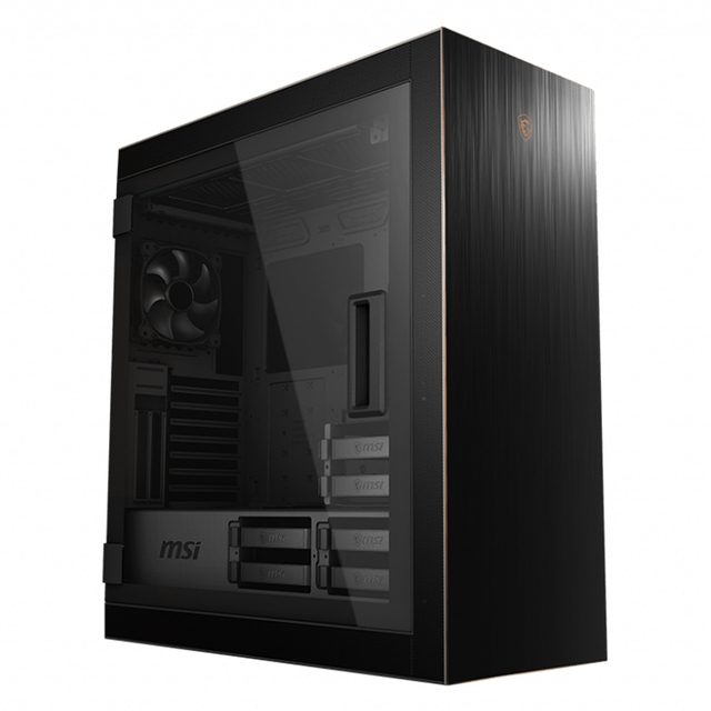 MSI MPG SEKIRA 500G Full Tower Gaming Computer Case Black with Gold Trim Support E-ATX, ATX, MATX Motherboard