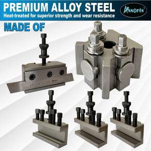 ชุดแท่นจับเครื่องมือเปลี่ยนเร็ว T-2 S2 พร้อมที่จับมาตรฐาน 2 อัน ที่จับแบบวี 1 อัน ที่จับแบบแบ่งชิ้นส่วน (1/8 นิ้ว x 7/8 นิ้ว) - สภาพใหม่ - Product Image 5