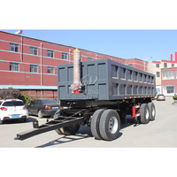 Semi-remorque à benne basculante en acier, fournie par une usine chinoise, avec timon et plateau tournant, capacité de charge utile de plus de 30 000 kg