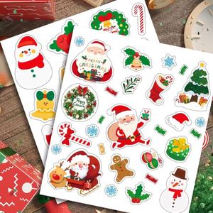 Hoja de pegatinas de vinilo para Navidad FX Printing, etiquetas adhesivas navideñas, pegatinas troqueladas de Feliz Navidad para regalos - Product Image 1