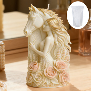 Rose Knight <b>Candle</b> Silicone <b>Mold</b> DIY Handmade Aromatherapy Plaster Customizable Shape for <b>Candle</b> Making - Product Image 3