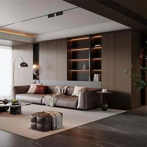 Armoires de rangement en bois minimaliste modernes pour salon et salle à manger, meubles personnalisables pour toute la maison, pour villas - Product Image 2