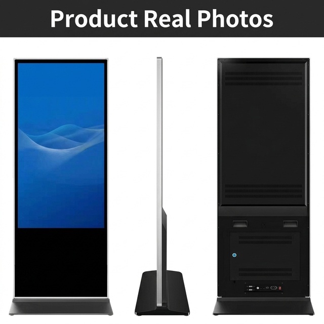 Indoor Digital Signage Advertising Player 32 43 50 55 65 Inch Floor Standing 6mm Android SDK Retail Store Airport Elevator