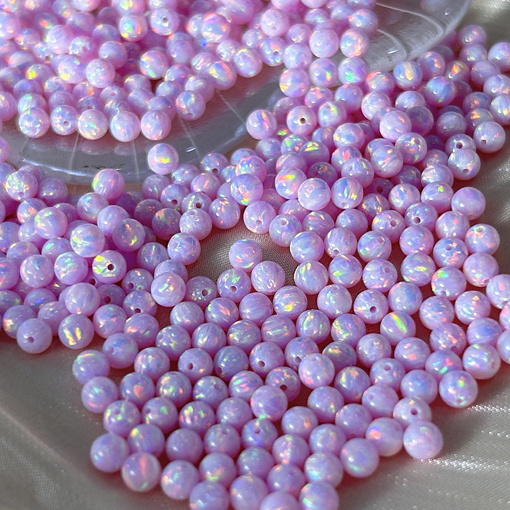 Wholesale 5 Pieces Light/Dark Purple Ball Beads for Jewelry Making Full/half/no Hole 2mm-8mm Crafting