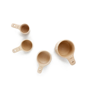 Wholesale Beech Wood Kitchen Tools Cake Baking Custom Nesting 4 Pieces <strong>Measuring</strong> <strong>Cup</strong> <strong>Set</strong> - Product Image 3