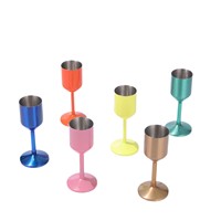 Gelas Anggur Merah Koktail & Martini ThermoPal dari Baja Anti Karat dengan Kapasitas 50-220ml dan Logo Kustom